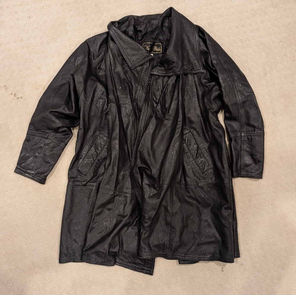 Vintage Italian Black Leather Jacket